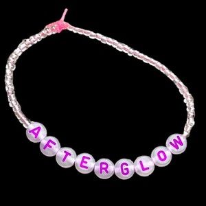 Glow in the Dark Eras tour homemade stretchy bracelet Afterglow